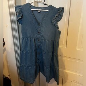 Denim tiered dress